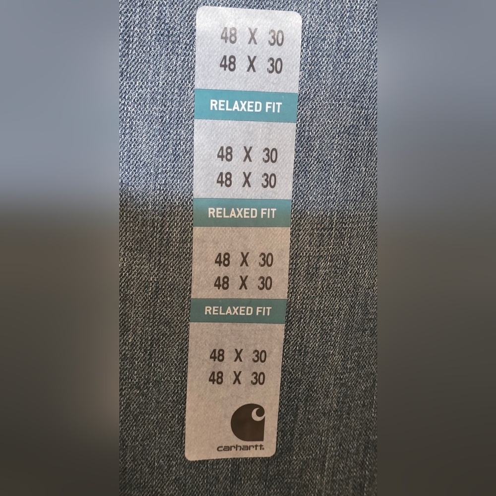 Carhartt Men's Size 48 X 30 Relaxed Fit Jeans Medium Wash 5 Pocket Workwear NWT - Picture 5 of 9